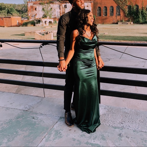 Nala cowl neck satin dress Clearance